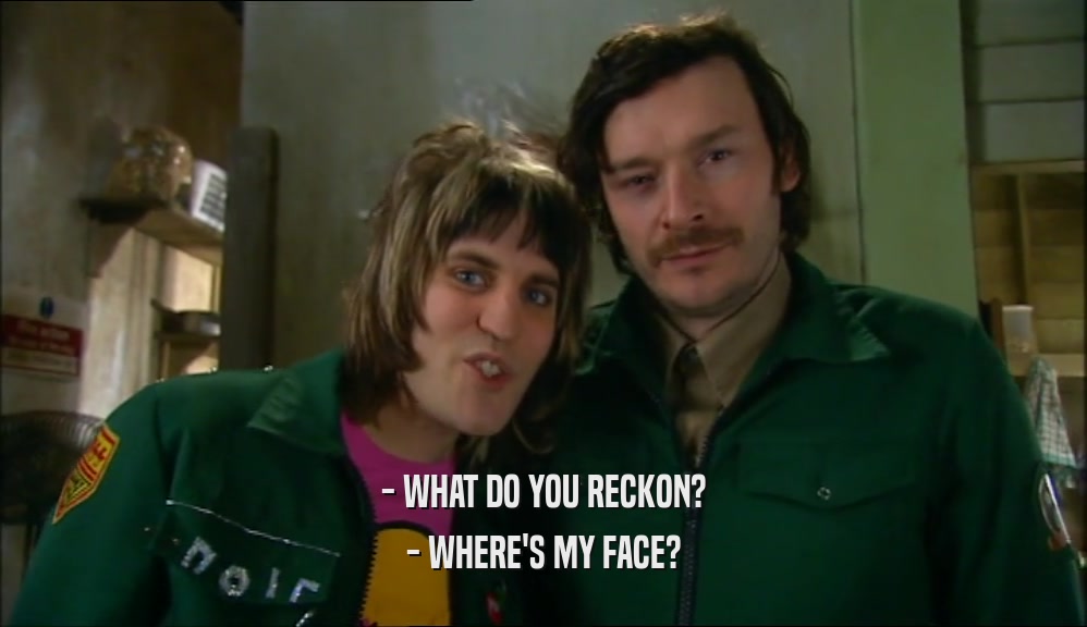 - WHAT DO YOU RECKON? - WHERE'S MY FACE? 