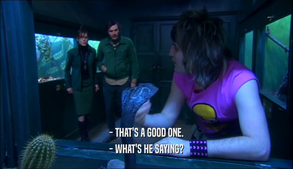 - THAT'S A GOOD ONE. - WHAT'S HE SAYING? 