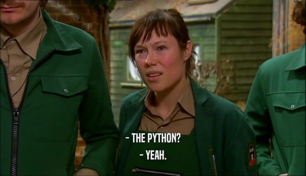 - THE PYTHON? - YEAH. 