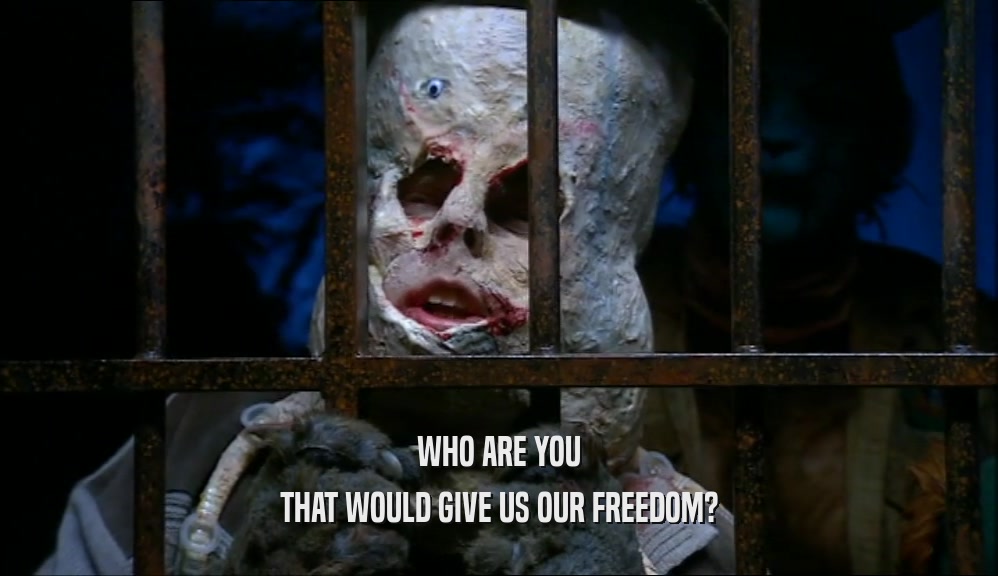 WHO ARE YOU THAT WOULD GIVE US OUR FREEDOM? 