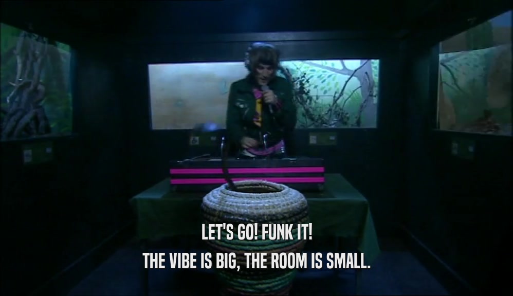 LET'S GO! FUNK IT! THE VIBE IS BIG, THE ROOM IS SMALL. 