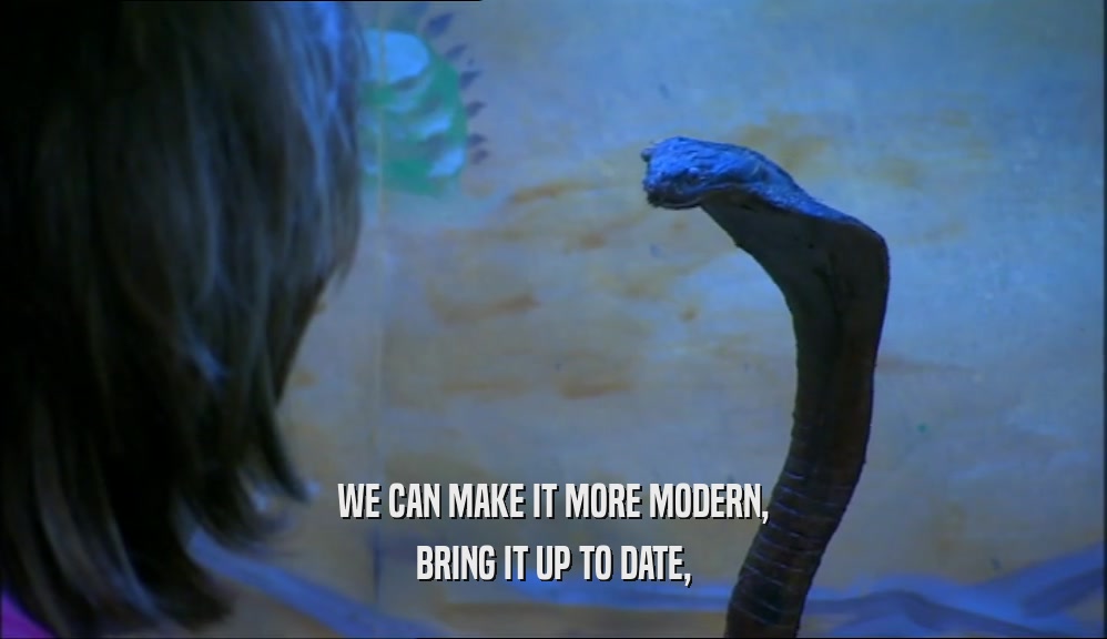 WE CAN MAKE IT MORE MODERN, BRING IT UP TO DATE, 