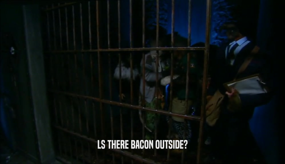 LS THERE BACON OUTSIDE?  