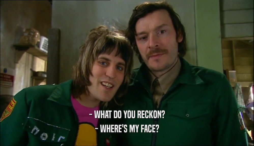 - WHAT DO YOU RECKON? - WHERE'S MY FACE? 