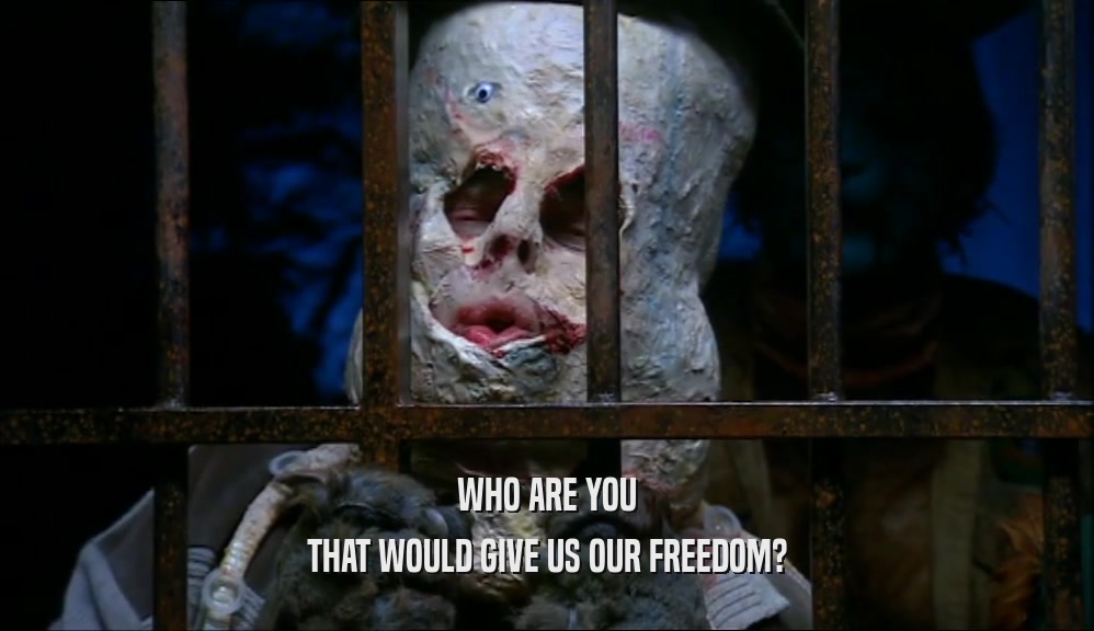 WHO ARE YOU
 THAT WOULD GIVE US OUR FREEDOM?
 