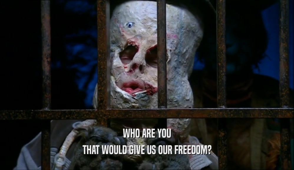 WHO ARE YOU THAT WOULD GIVE US OUR FREEDOM? 
