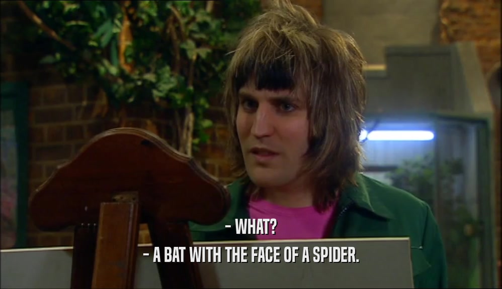 - WHAT? - A BAT WITH THE FACE OF A SPIDER. 