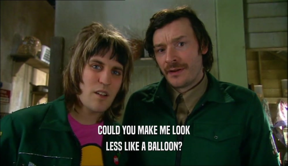 COULD YOU MAKE ME LOOK LESS LIKE A BALLOON? 