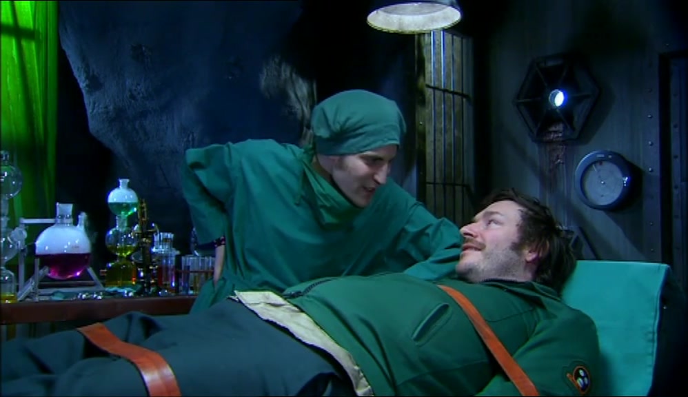 - YEAH. - HOW COME YOU'RE LYING DOWN THEN? 