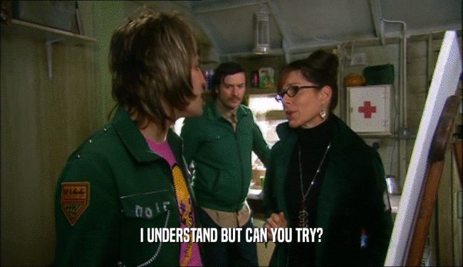 I UNDERSTAND BUT CAN YOU TRY?  