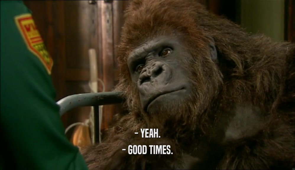 - YEAH. - GOOD TIMES. 