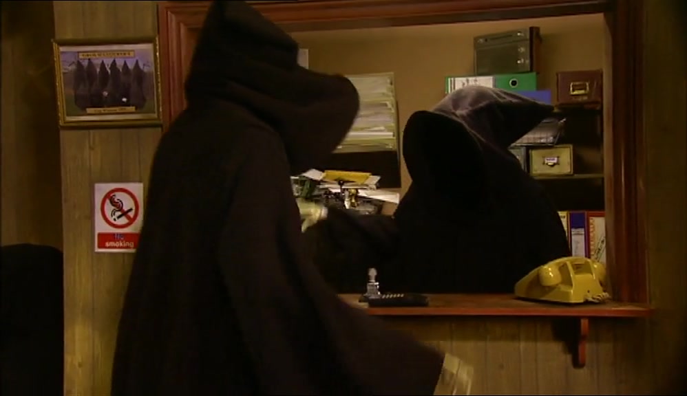- I'M RUNNING A SKELETON CREW. - (BOTH LAUGH) 