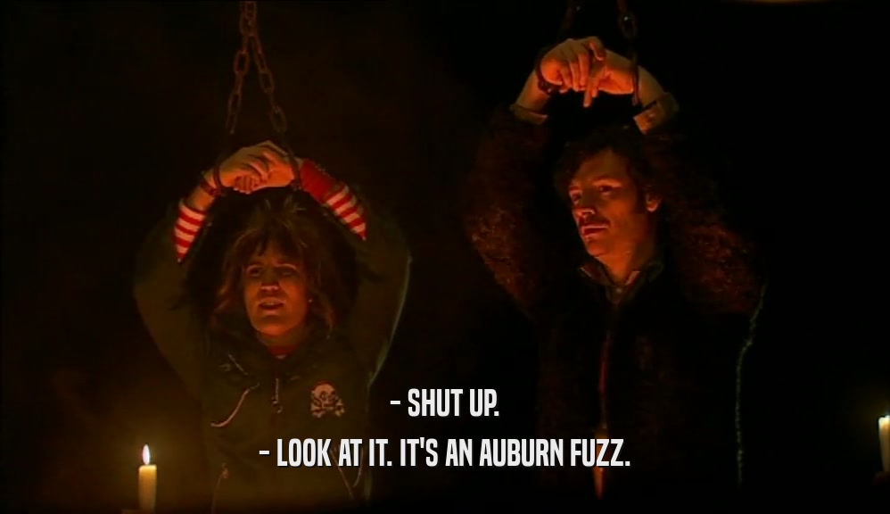 - SHUT UP.
 - LOOK AT IT. IT'S AN AUBURN FUZZ.
 