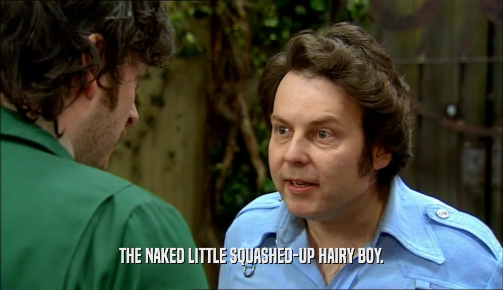 THE NAKED LITTLE SQUASHED-UP HAIRY BOY.  