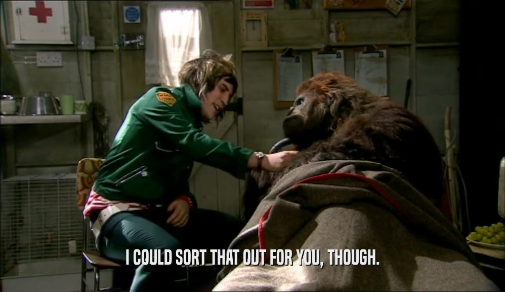 I COULD SORT THAT OUT FOR YOU, THOUGH.  