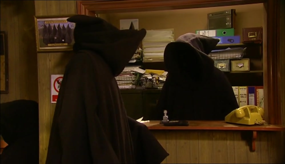 - I'M RUNNING A SKELETON CREW. - (BOTH LAUGH) 