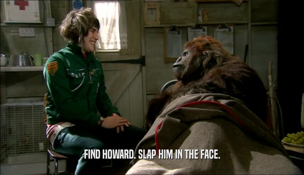 FIND HOWARD. SLAP HIM IN THE FACE.  