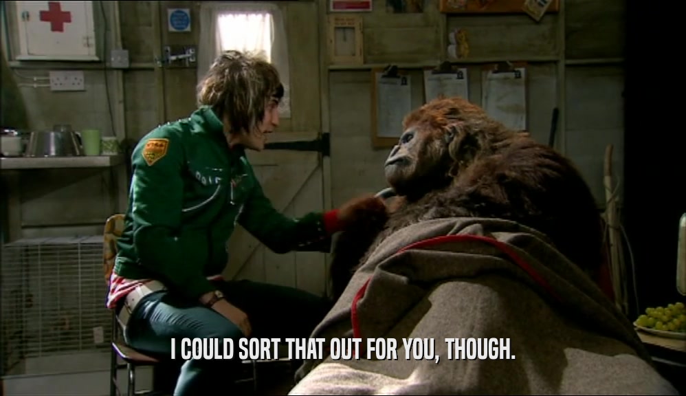 I COULD SORT THAT OUT FOR YOU, THOUGH.  