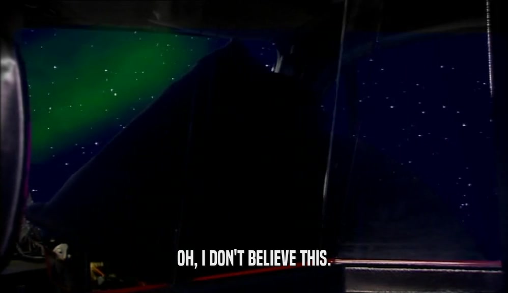 OH, I DON'T BELIEVE THIS.  