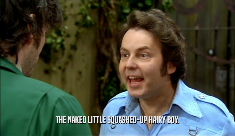 THE NAKED LITTLE SQUASHED-UP HAIRY BOY.  