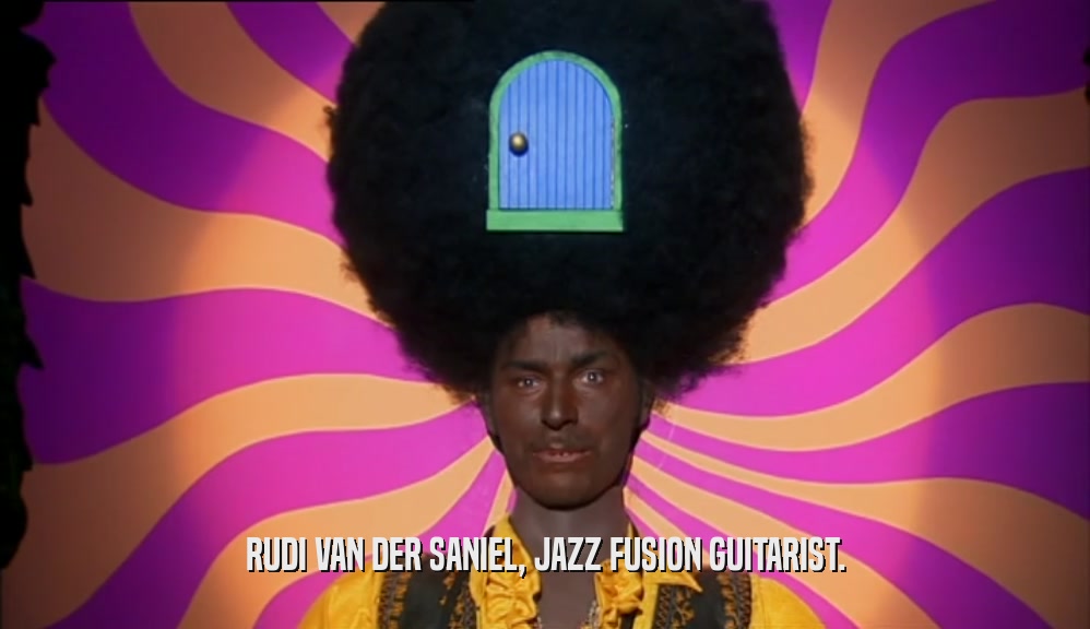 RUDI VAN DER SANIEL, JAZZ FUSION GUITARIST.  