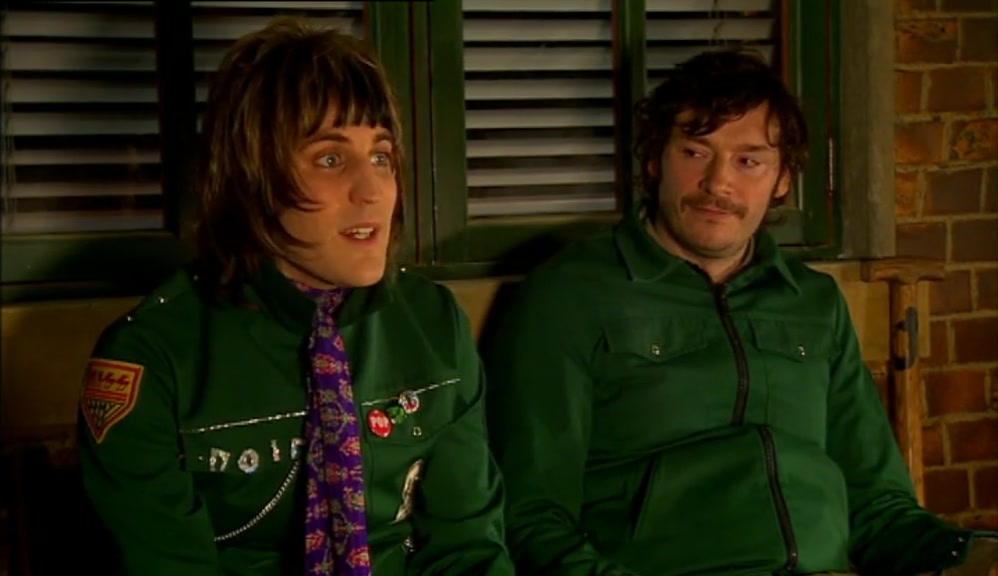 HE GOT IN A GIFT SHOP, PUT A MOUSTACHE ON. A GIRL SAID, 