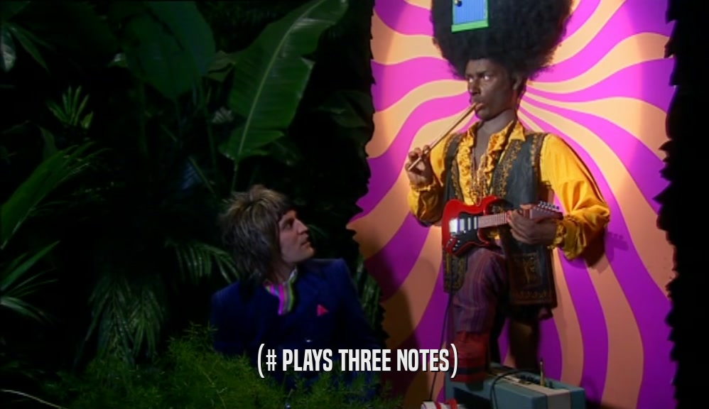 (# PLAYS THREE NOTES)  