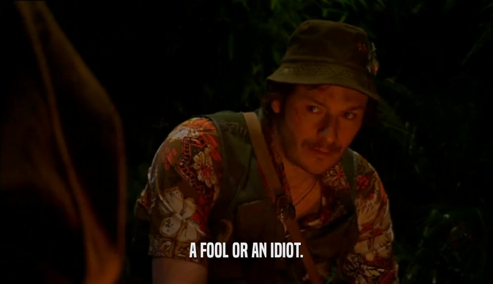 A FOOL OR AN IDIOT.  