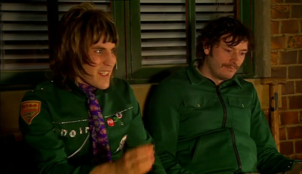 HE GOT IN A GIFT SHOP, PUT A MOUSTACHE ON. A GIRL SAID, 