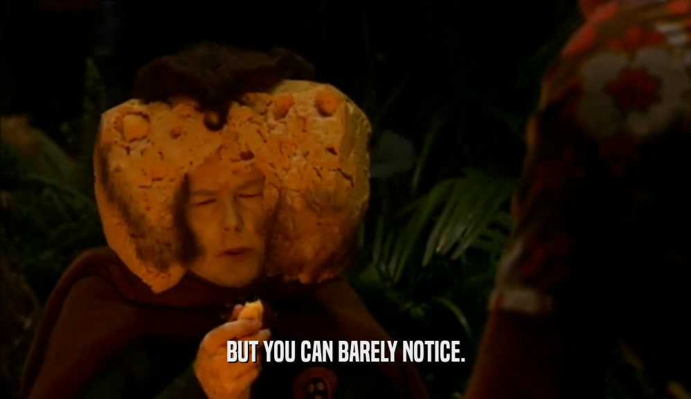 BUT YOU CAN BARELY NOTICE.  