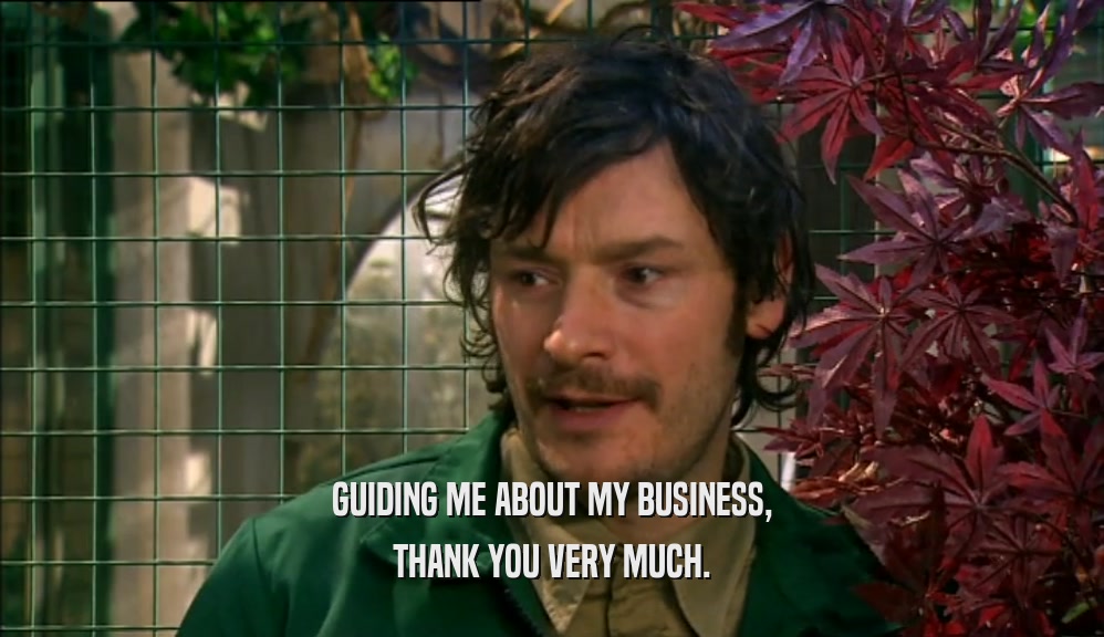 GUIDING ME ABOUT MY BUSINESS, THANK YOU VERY MUCH. 