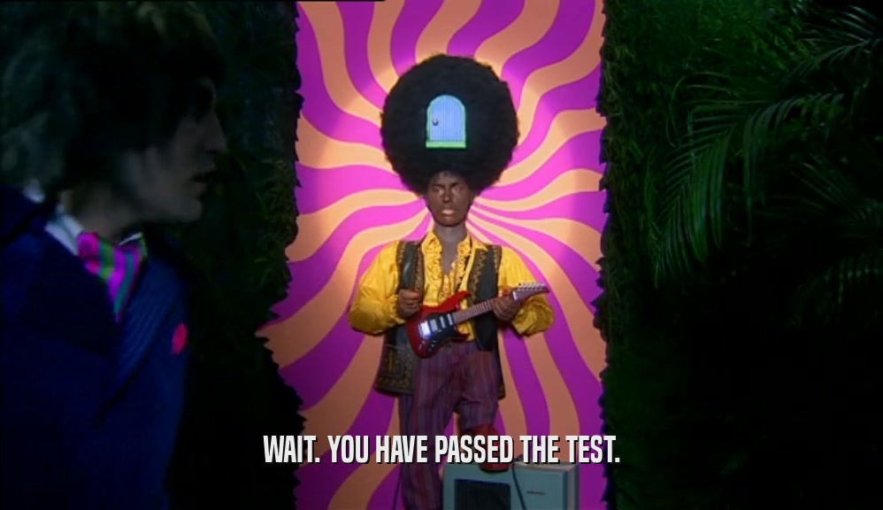 WAIT. YOU HAVE PASSED THE TEST.  