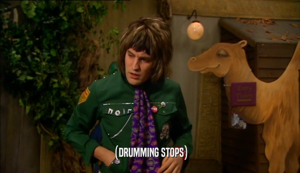 (DRUMMING STOPS)  