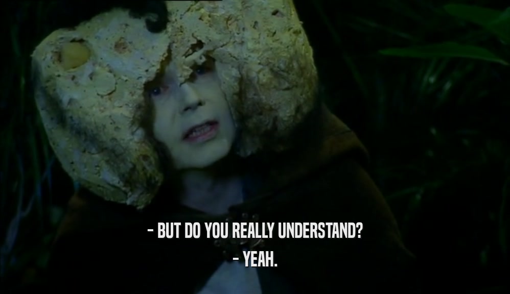 - BUT DO YOU REALLY UNDERSTAND? - YEAH. 