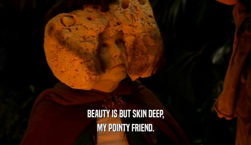 BEAUTY IS BUT SKIN DEEP, MY POINTY FRIEND. 