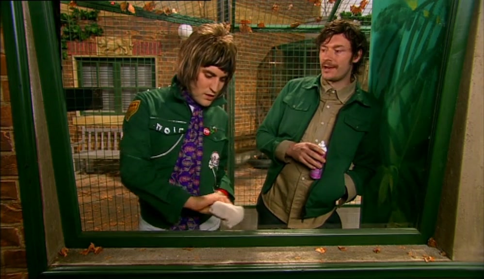 - YOU'RE IN A RIGHT MOOD. WHAT'S WRONG? - THE ZOO'S FALLING APART. 