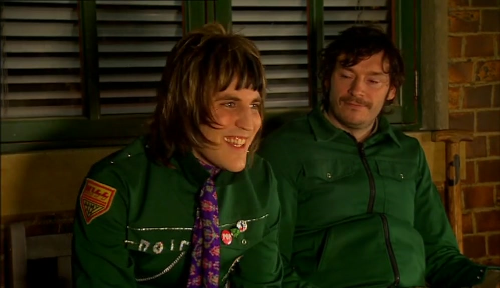 HE GOT IN A GIFT SHOP, PUT A MOUSTACHE ON. A GIRL SAID, 