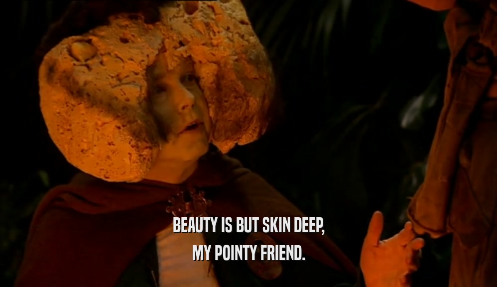 BEAUTY IS BUT SKIN DEEP, MY POINTY FRIEND. 