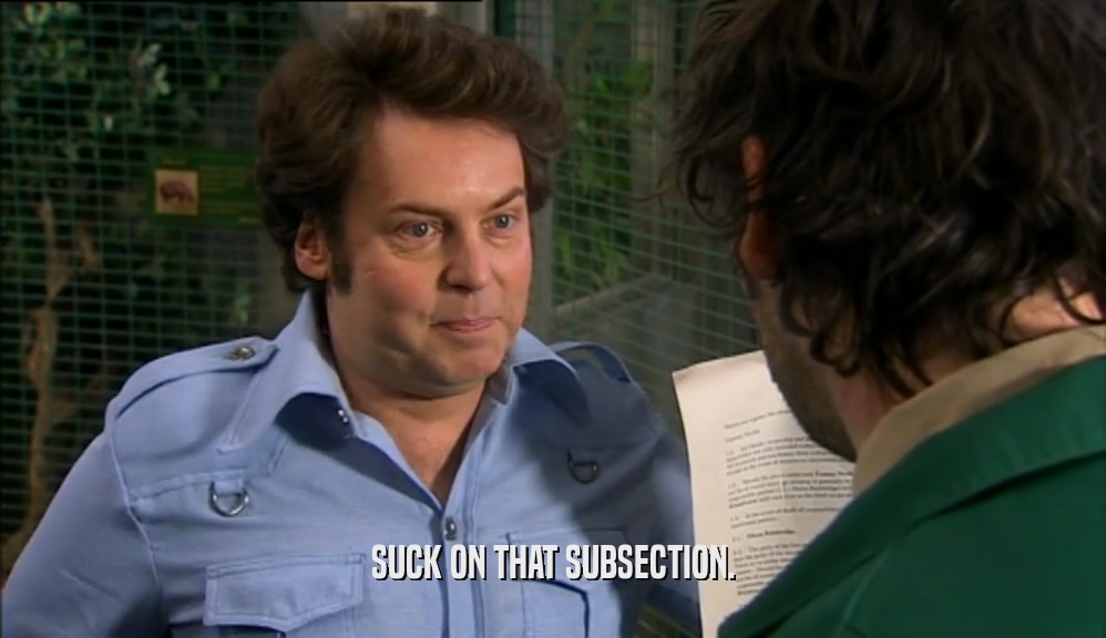 SUCK ON THAT SUBSECTION.  
