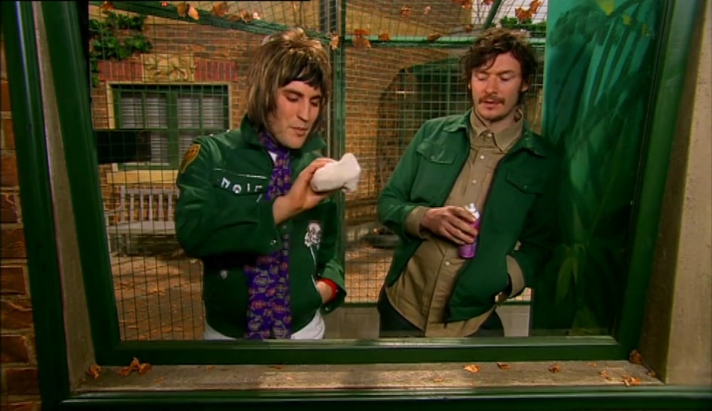 - YOU'RE IN A RIGHT MOOD. WHAT'S WRONG? - THE ZOO'S FALLING APART. 