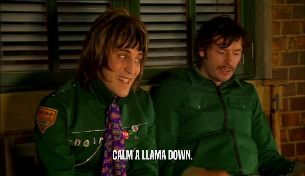 CALM A LLAMA DOWN.  
