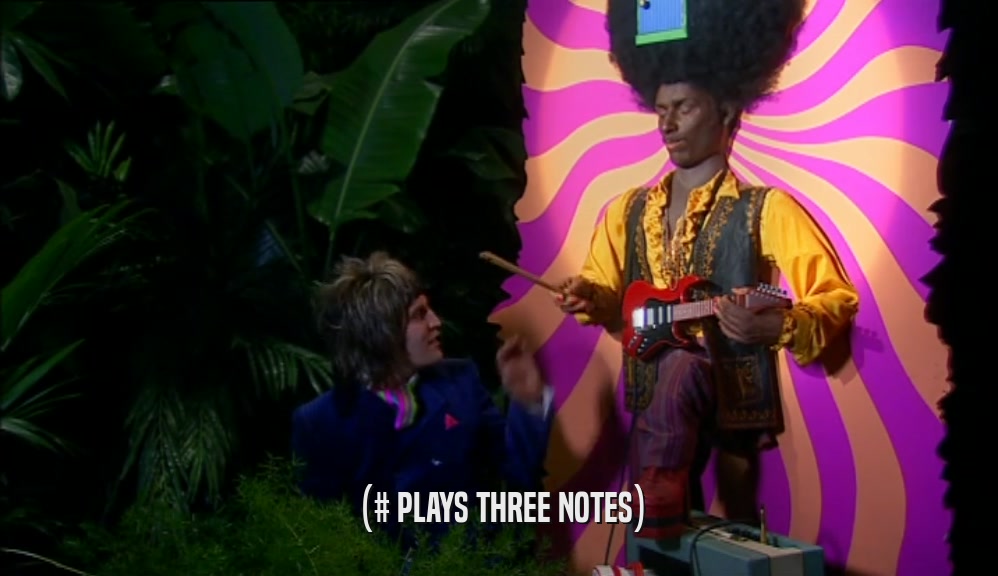 (# PLAYS THREE NOTES)  