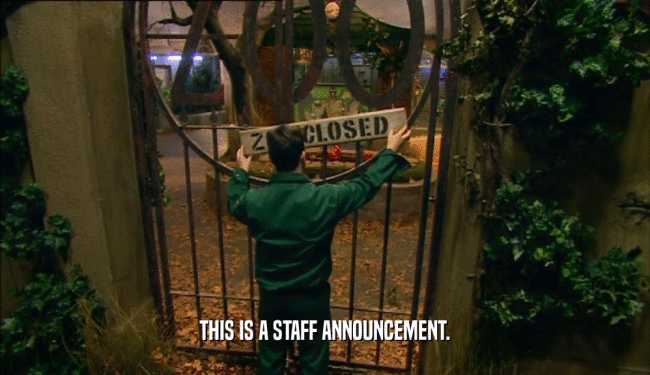 THIS IS A STAFF ANNOUNCEMENT.  