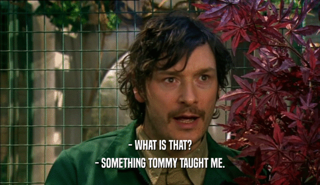 - WHAT IS THAT? - SOMETHING TOMMY TAUGHT ME. 