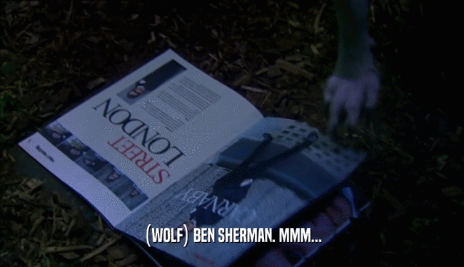 (WOLF) BEN SHERMAN. MMM...  
