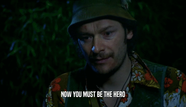 NOW YOU MUST BE THE HERO  