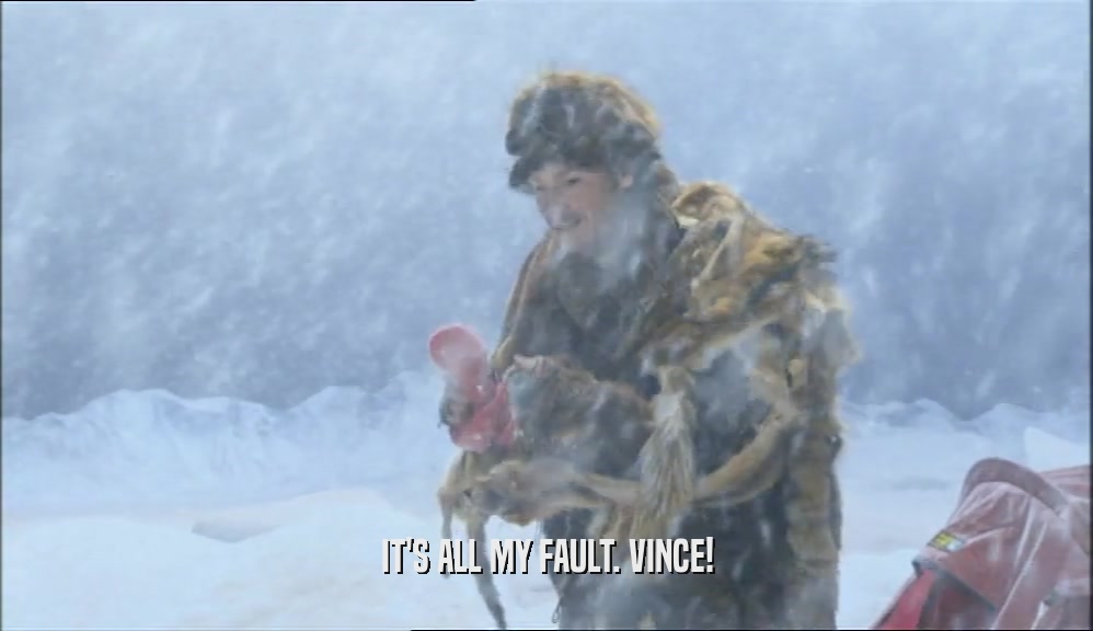 IT'S ALL MY FAULT. VINCE!  