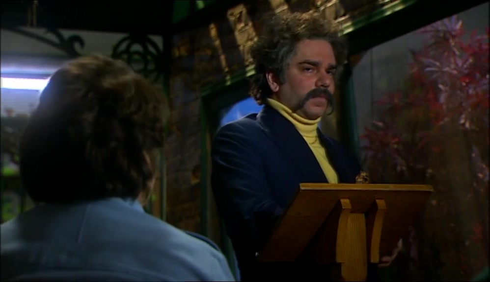 THE WOLF ATTACKED ME, BUT FORTUNATELY I HAD A PISTOL HIDDEN IN MY MOUSTACHE. 