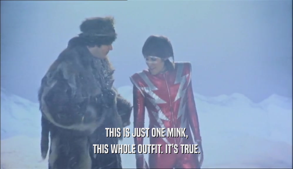 THIS IS JUST ONE MINK, THIS WHOLE OUTFIT. IT'S TRUE. 