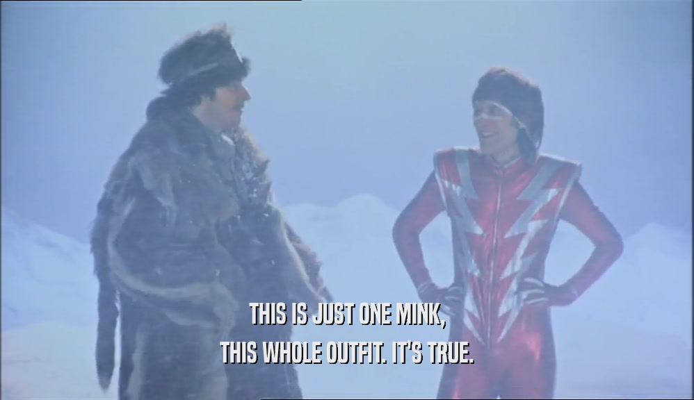 THIS IS JUST ONE MINK, THIS WHOLE OUTFIT. IT'S TRUE. 